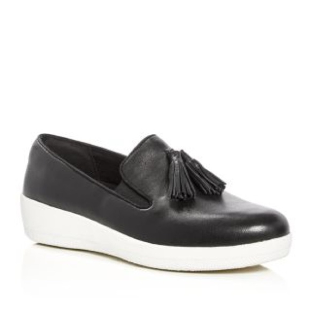 FitFlop Women's Superskate Leather Tassel Sneaker Loafers